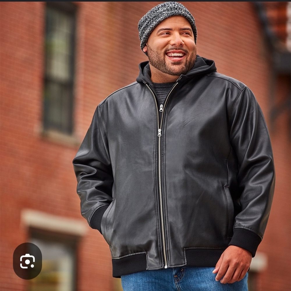 4XL MENS FAUX LEATHER JACKET